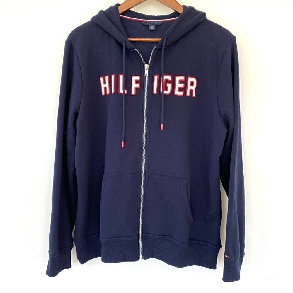Tommy Hilfiger fleece hoodie, zip front with kangaroo pocket